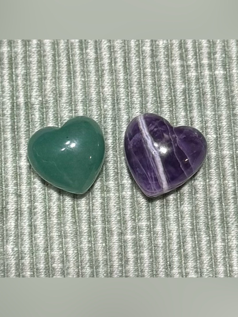2 Mini Heart Carvings Crystal Bundle